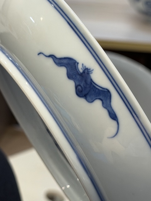 古玩陶瓷晚清龍紋盤真品鑒賞圖