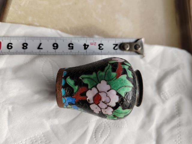 古玩雜項景泰藍小罐真品鑒賞圖