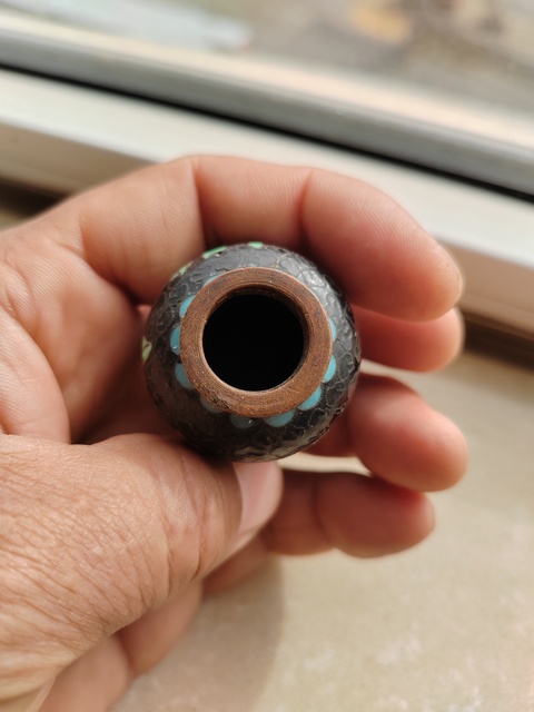 古玩雜項景泰藍小罐真品鑒賞圖