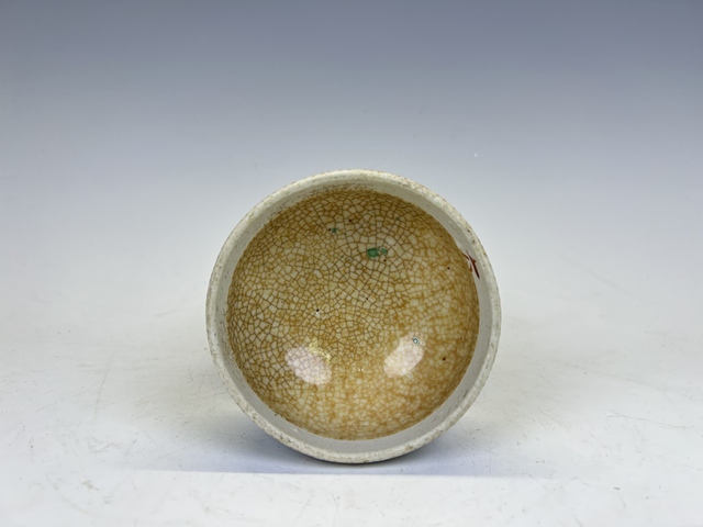 古玩陶瓷晚清·哥釉五彩耕織圖西瓜罐拍賣，當前價格0元