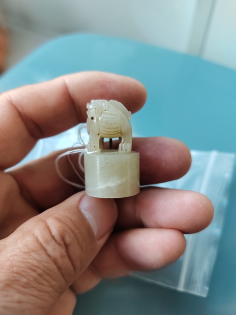 古玩玉器清代和田玉印拍賣，當(dāng)前價格5999元