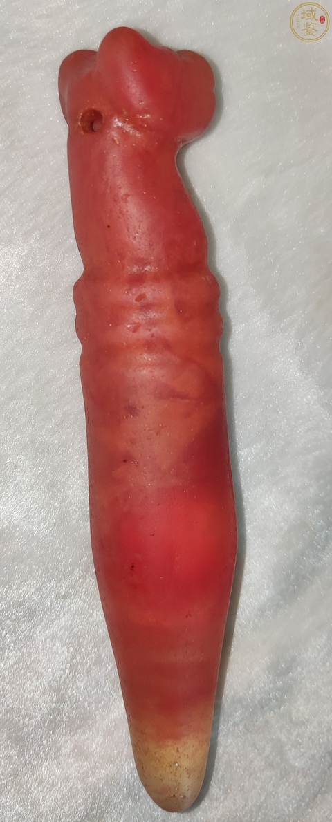 古玩玉器“染色玻璃”仿古錐形器真品鑒賞圖