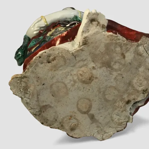 古玩陶瓷五彩羅漢造像真品鑒賞圖