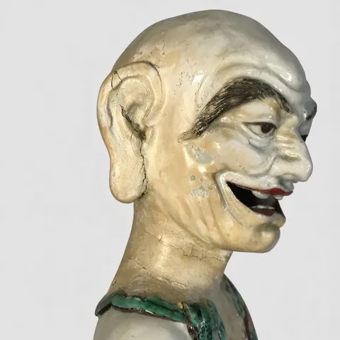 古玩陶瓷五彩羅漢造像真品鑒賞圖