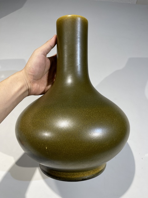 古玩陶瓷茶葉末釉荸薺瓶真品鑒賞圖