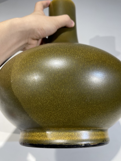 古玩陶瓷茶葉末釉荸薺瓶真品鑒賞圖