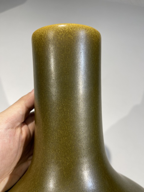 古玩陶瓷茶葉末釉荸薺瓶真品鑒賞圖