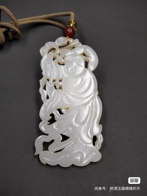 古玩玉器和田玉雕“仕女佩”真品鑒賞圖