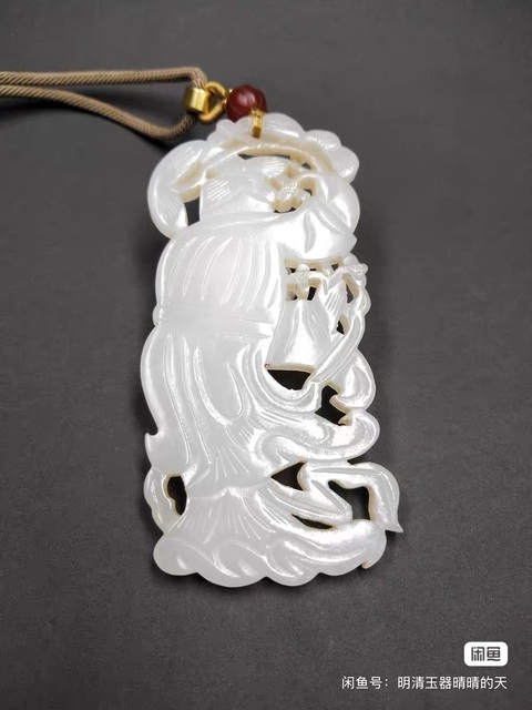 古玩玉器和田玉雕“仕女佩”真品鑒賞圖