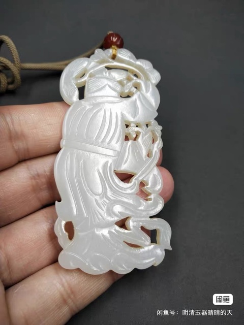 古玩玉器和田玉雕“仕女佩”真品鑒賞圖