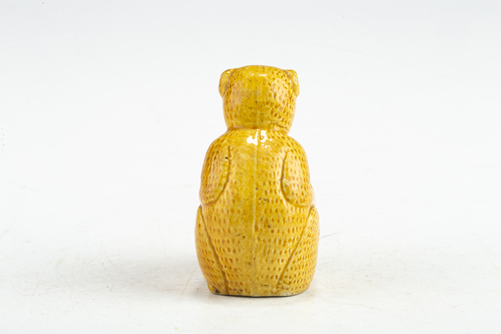 古玩陶瓷清末民初·黃釉猴子抱桃硯滴拍賣，當(dāng)前價格2868元