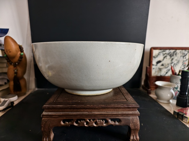 古玩陶瓷哥釉碗真品鑒賞圖