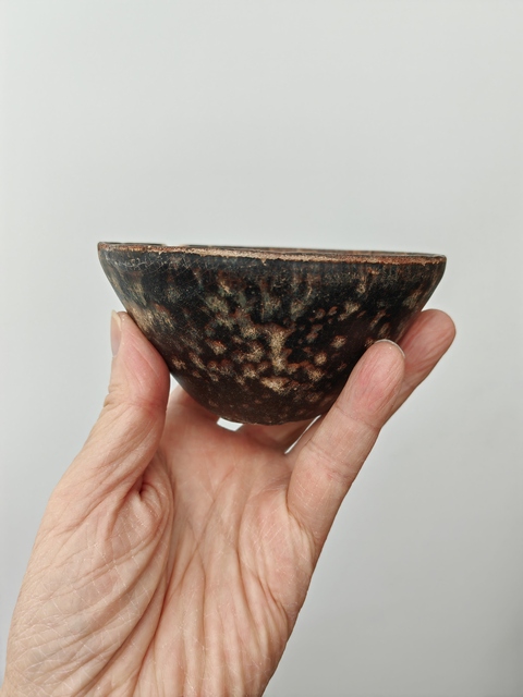 古玩陶瓷吉州窯窯變釉茶盞真品鑒賞圖