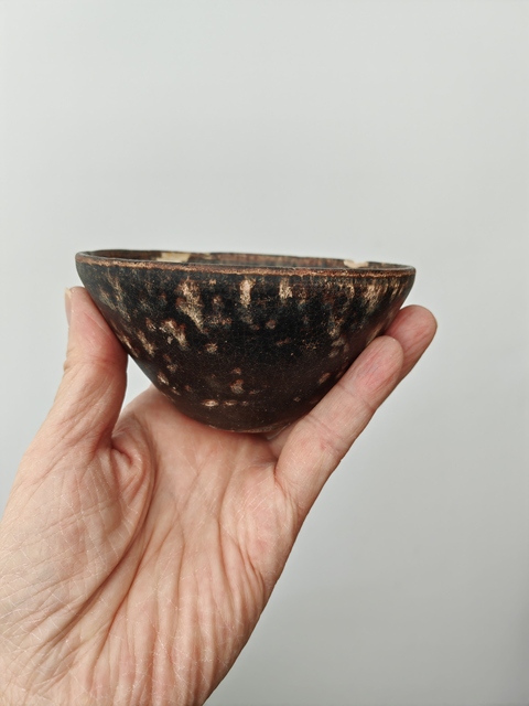 古玩陶瓷吉州窯窯變釉茶盞真品鑒賞圖