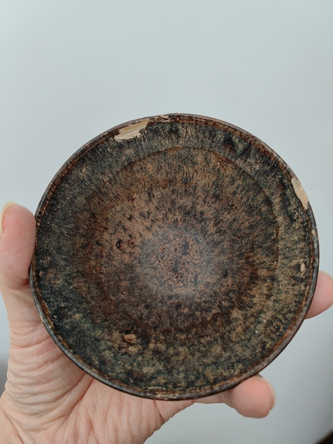 古玩陶瓷吉州窯窯變釉茶盞真品鑒賞圖