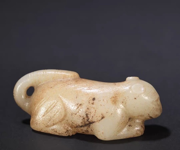 古玩玉器提油仿古“玉虎”真品鑒賞圖