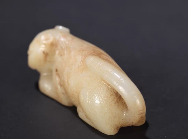 古玩玉器提油仿古“玉虎”真品鑒賞圖