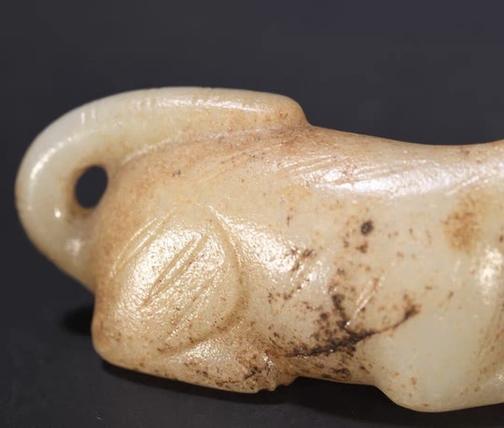 古玩玉器提油仿古“玉虎”真品鑒賞圖