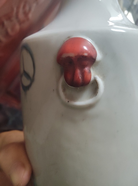 古玩陶瓷粉彩人物雙耳瓶真品鑒賞圖