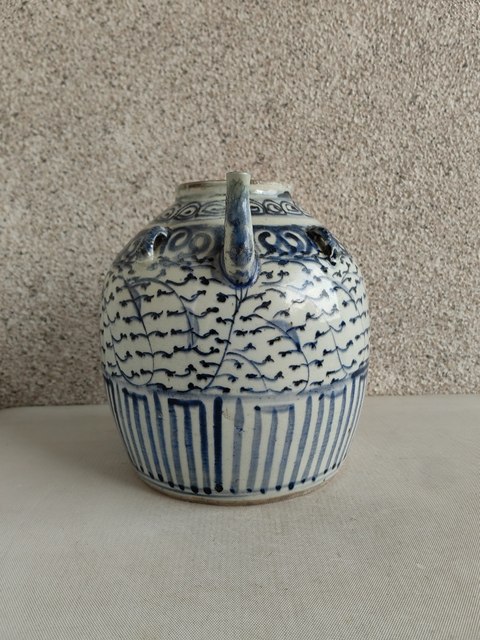 古玩陶瓷青花四系壺拍賣，當前價格680元