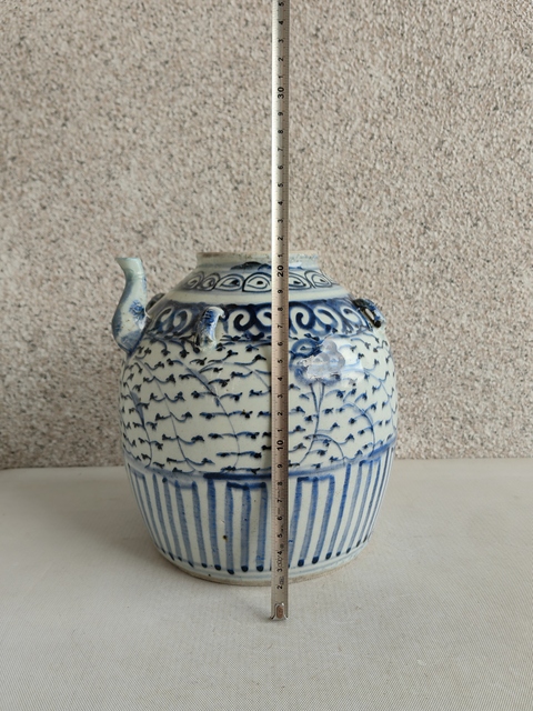 古玩陶瓷青花四系壺拍賣，當前價格680元