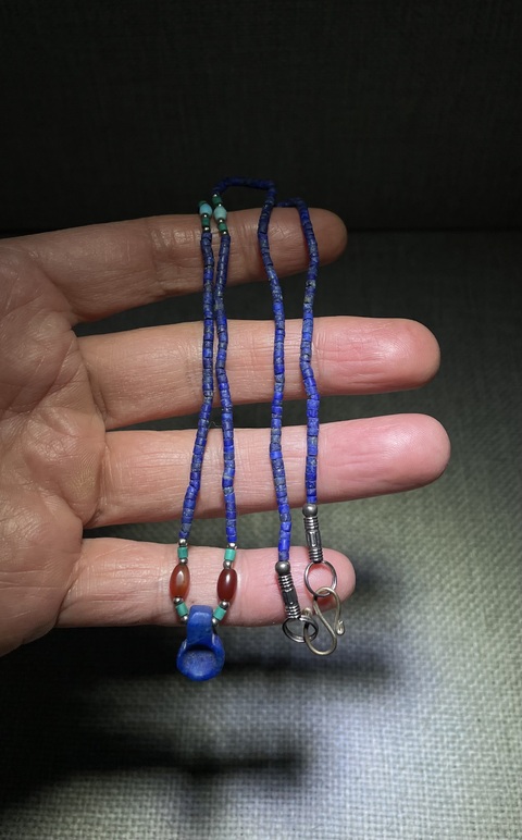 古玩玉器清代.青金石項(xiàng)鏈拍賣(mài)，當(dāng)前價(jià)格0元