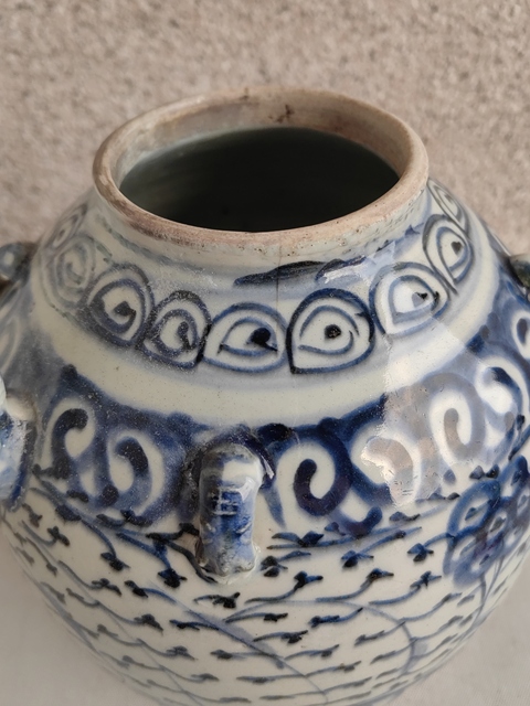 古玩陶瓷青花四系壺拍賣，當前價格680元