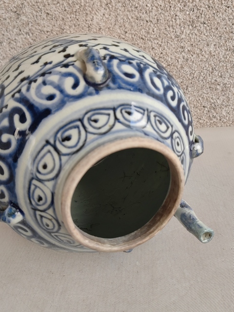 古玩陶瓷青花四系壺拍賣，當前價格680元