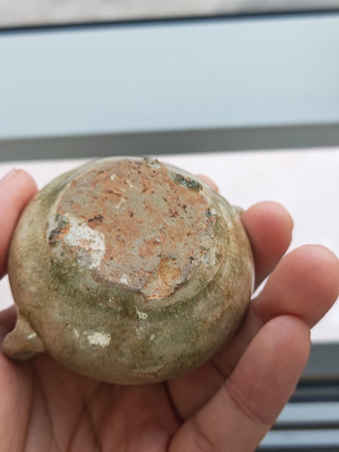 古玩陶瓷青瓷雙系水盂真品鑒賞圖