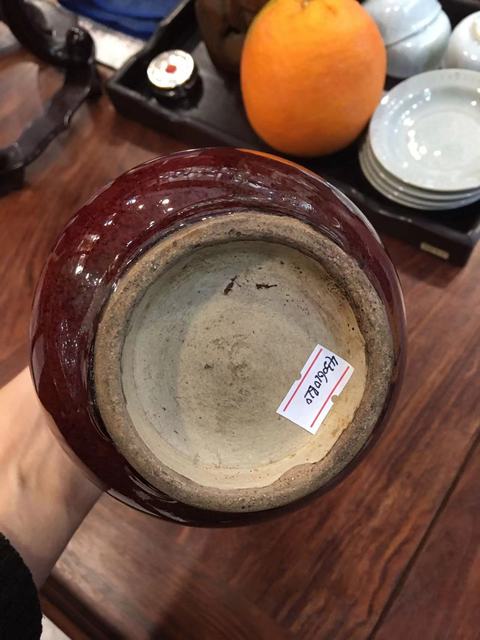 古玩陶瓷郎紅釉膽瓶真品鑒賞圖