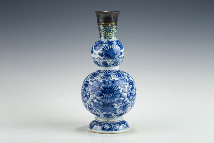 古玩陶瓷清康熙·青花花卉紋葫蘆瓶拍賣，當前價格488元