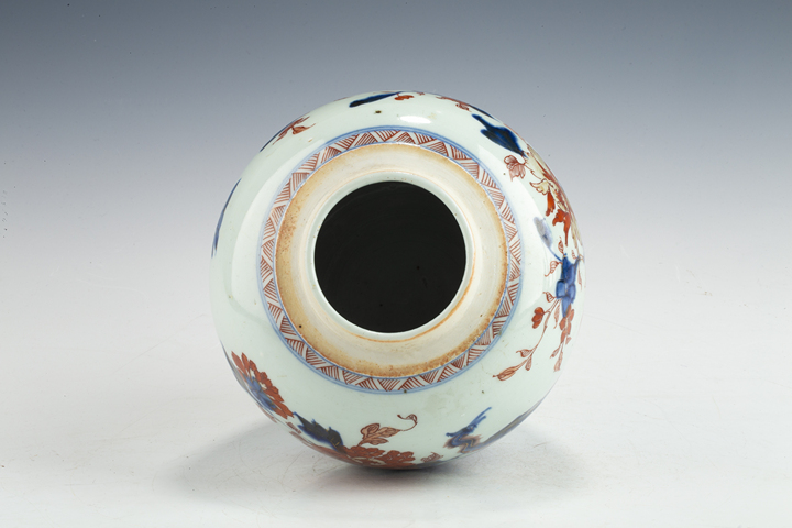 古玩陶瓷清康熙·青花礬紅描金鳳凰牡丹紋罐拍賣，當前價格0元