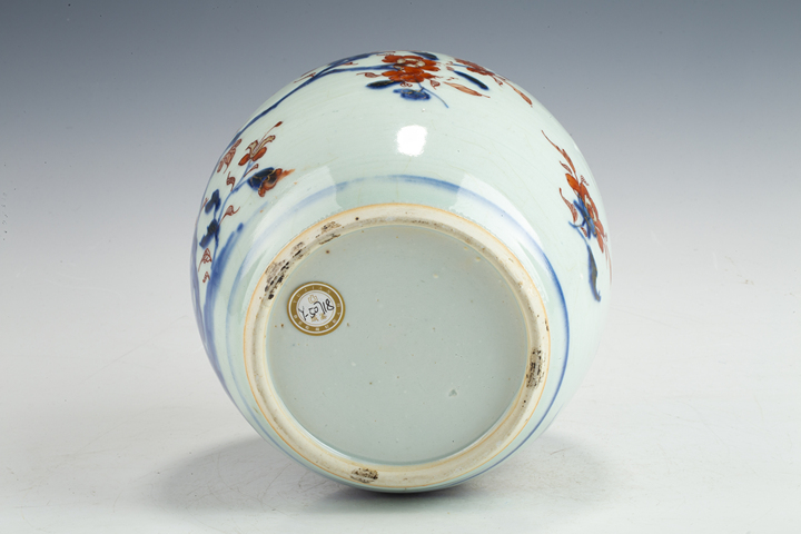 古玩陶瓷清康熙·青花礬紅描金鳳凰牡丹紋罐拍賣，當前價格0元