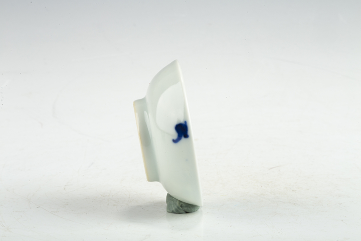 古玩陶瓷清晚·青花加彩龍鳳紋筆舔一對拍賣，當前價格388元