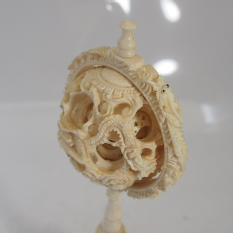 古玩雜項牙雕套球真品鑒賞圖