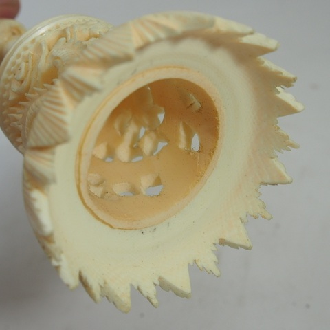 古玩雜項牙雕套球真品鑒賞圖