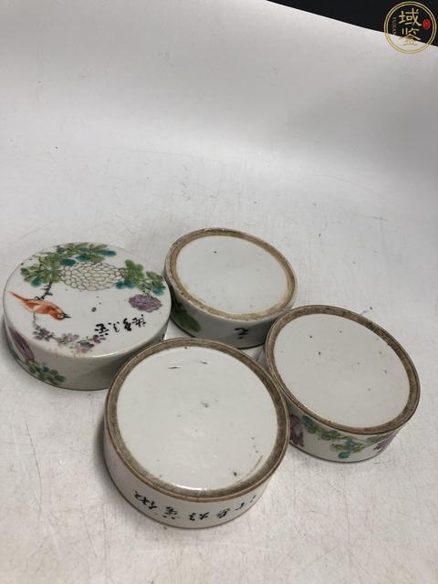 古玩陶瓷清晚·淺降彩花鳥紋節盒拍賣，當前價格1188元