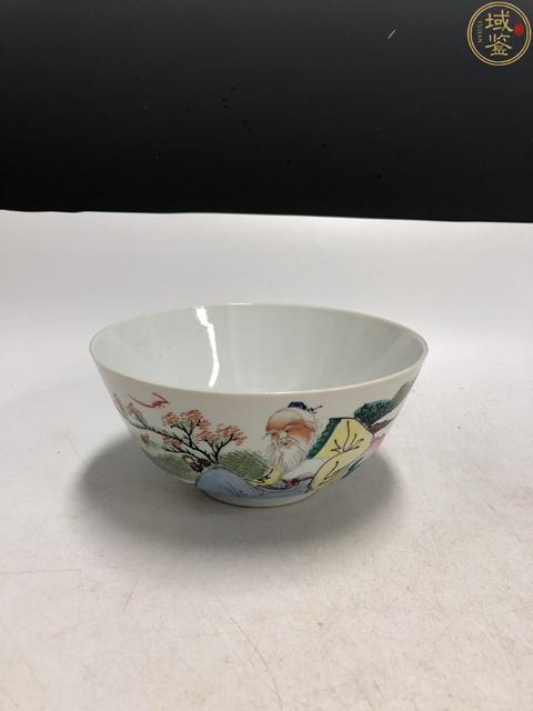 古玩陶瓷民國·粉彩壽星人物紋碗拍賣，當前價格688元