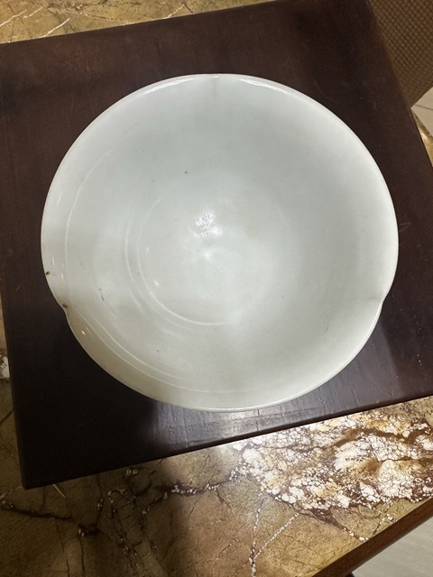 古玩陶瓷日本明治青花三多紋葵口碗真品鑒賞圖