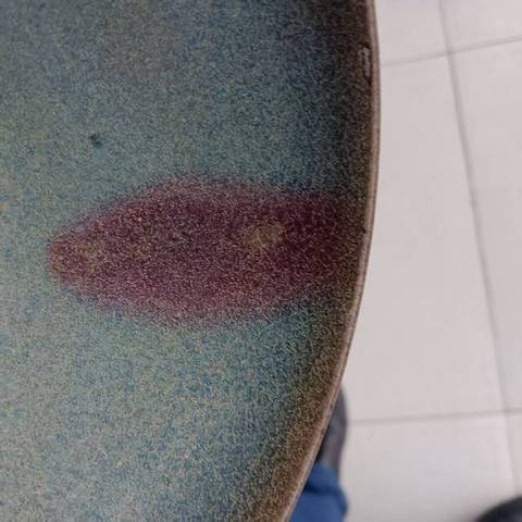 古玩陶瓷鈞瓷掛紅大碗真品鑒賞圖