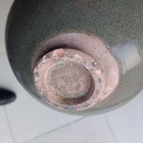 古玩陶瓷鈞瓷掛紅大碗真品鑒賞圖