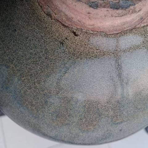 古玩陶瓷鈞瓷掛紅大碗真品鑒賞圖