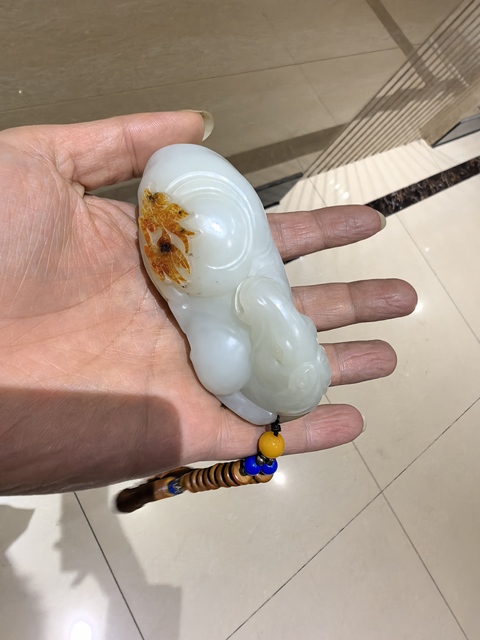 古玩玉器白玉臥馬真品鑒賞圖