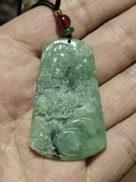 古玩玉器翡翠牌真品鑒賞圖