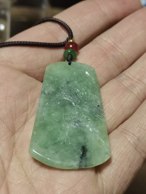 古玩玉器翡翠牌真品鑒賞圖