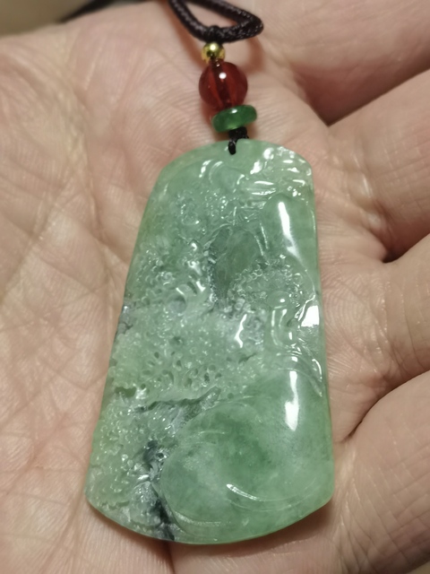 古玩玉器翡翠牌真品鑒賞圖