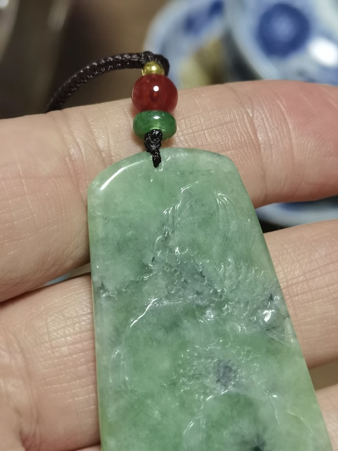 古玩玉器翡翠牌真品鑒賞圖