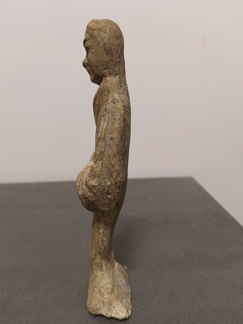 古玩陶瓷灰陶彩繪人物俑真品鑒賞圖