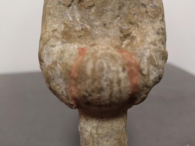 古玩陶瓷灰陶彩繪人物俑真品鑒賞圖