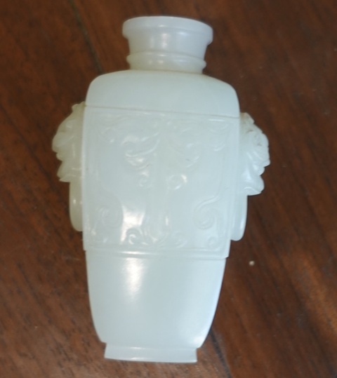 古玩玉器和田玉瓶真品鑒賞圖